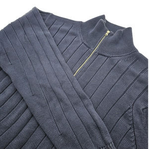 Polo Jeans 100% Cotton Blue 1/4 Zip High‎ Neck Sweater Size 2XT